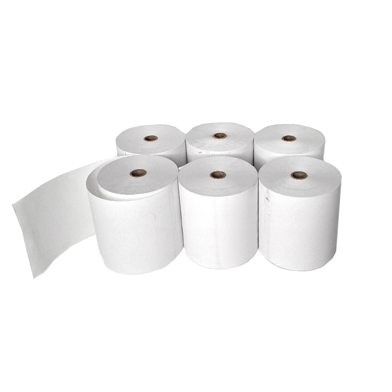 Papel térmico 80x80x12 sin BPA - GRAMAJE ESPECIAL 58GR - (60 rollos/caja, 6 rollos/blister) - Pack 10 uds.